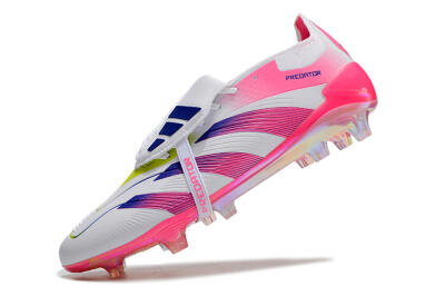 Adidas Predator Accuracy+ Laceless FG Football Boots - White/Pink/Purple