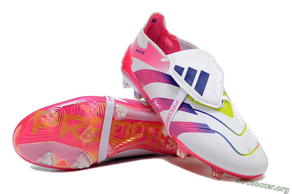 Adidas Predator Accuracy+ Laceless FG Football Boots - White/Pink/Purple 0