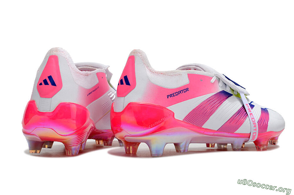 Adidas Predator Accuracy+ Laceless FG Football Boots - White/Pink/Purple 6