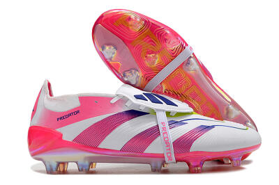 Adidas Predator Accuracy+ Laceless FG Football Boots - White/Pink/Purple