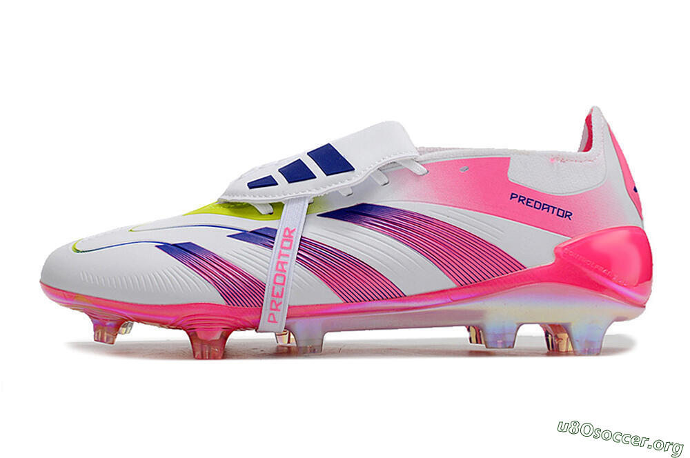 Adidas Predator Accuracy+ Laceless FG Football Boots - White/Pink/Purple 3