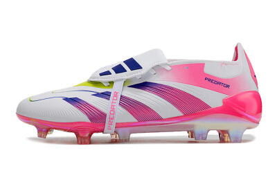 Adidas Predator Accuracy+ Laceless FG Football Boots - White/Pink/Purple
