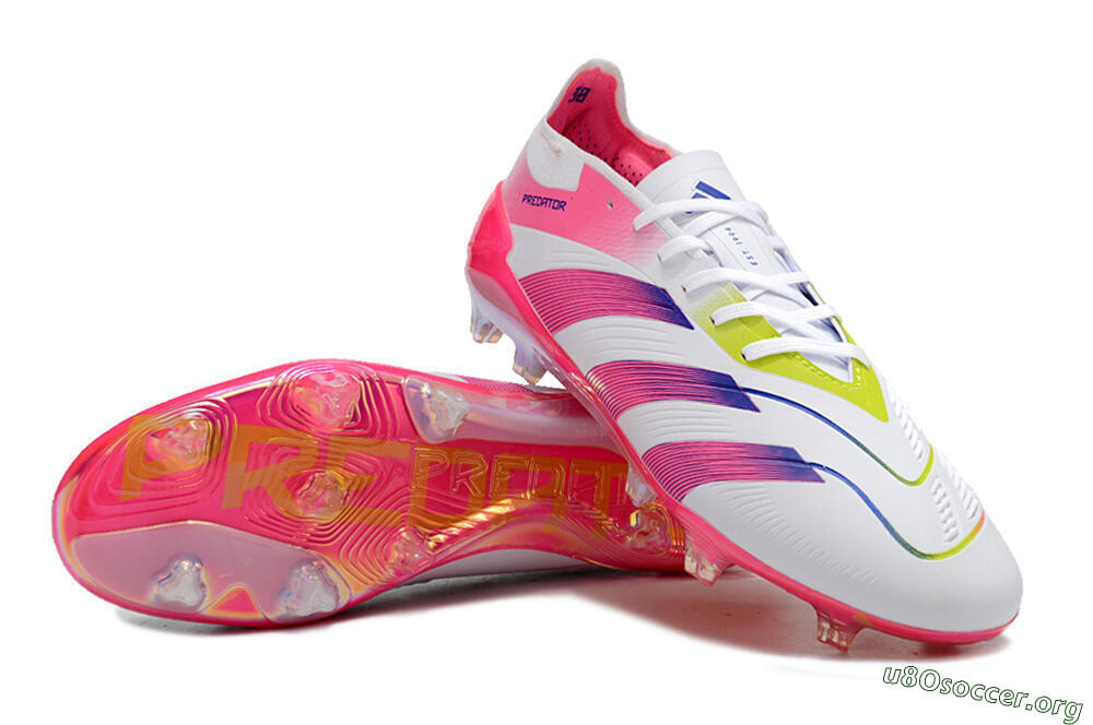 Adidas Predator Accuracy Elite FG Football Boots - White/Pink/Purple 0