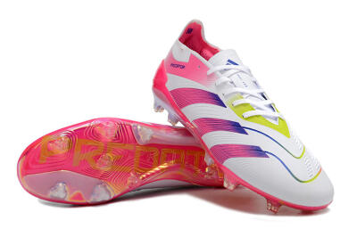 Adidas Predator Accuracy Elite FG Football Boots - White/Pink/Purple