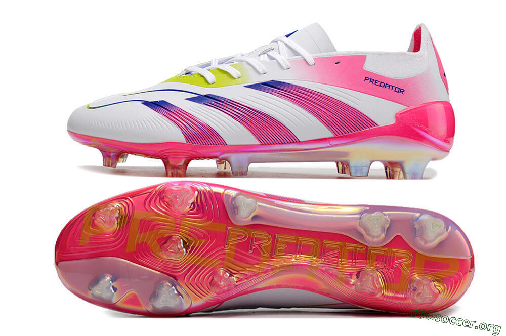 Adidas Predator Accuracy Elite FG Football Boots - White/Pink/Purple 1