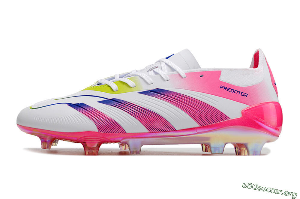 Adidas Predator Accuracy Elite FG Football Boots - White/Pink/Purple 3