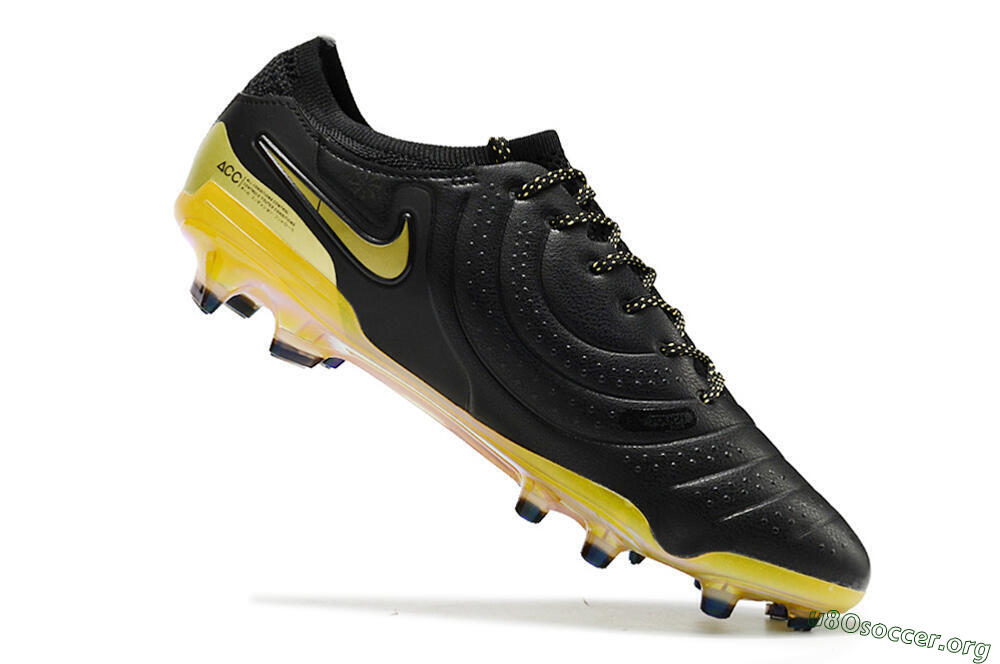 Nike Tiempo Legend 10 Elite FG Football Boots - Black/Gold 4