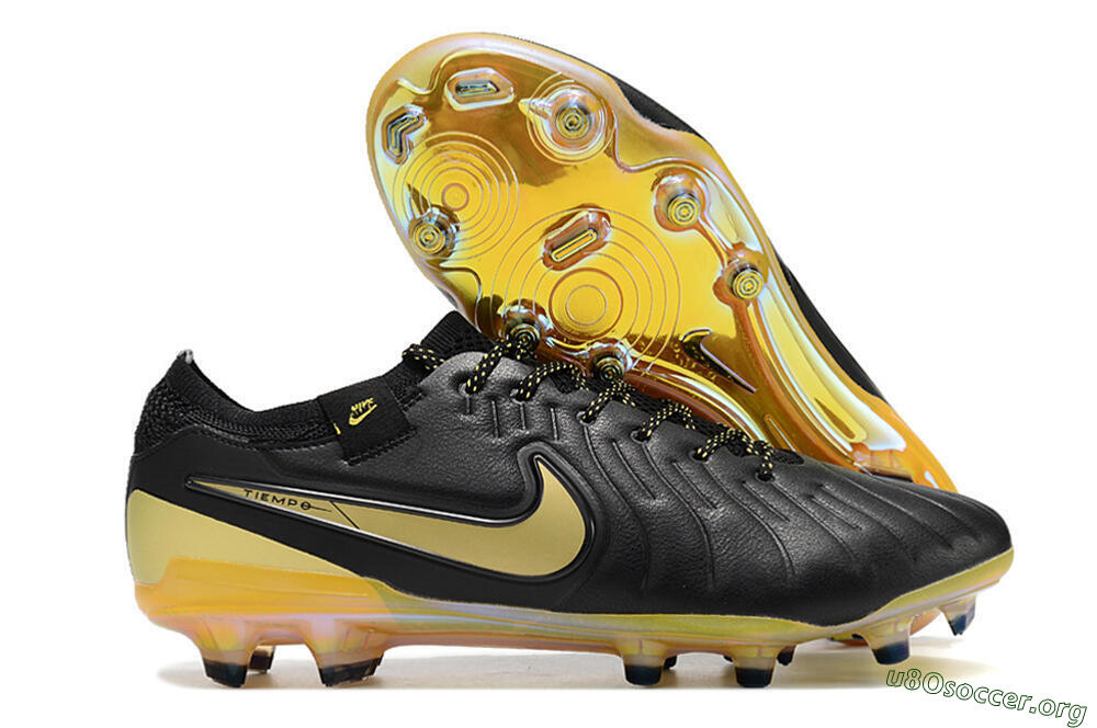 Nike Tiempo Legend 10 Elite FG Football Boots - Black/Gold 2