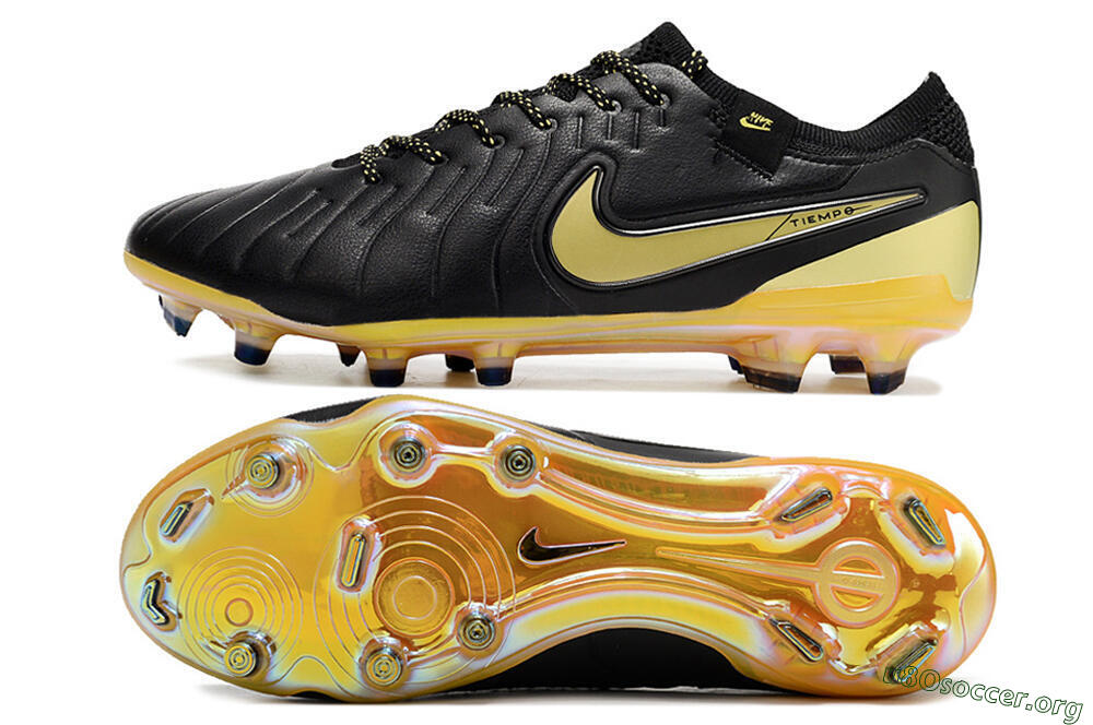 Nike Tiempo Legend 10 Elite FG Football Boots - Black/Gold 1