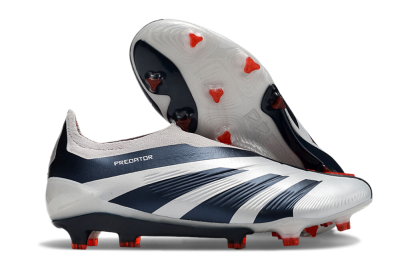 Adidas Predator Accuracy+ Laceless FG Football Boots - Silver/Blue/Red