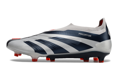 Adidas Predator Accuracy+ Laceless FG Football Boots - Silver/Blue/Red