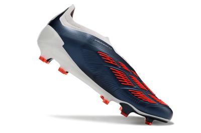 Adidas Predator Accuracy+ Laceless FG Football Boots - Silver/Blue/Red