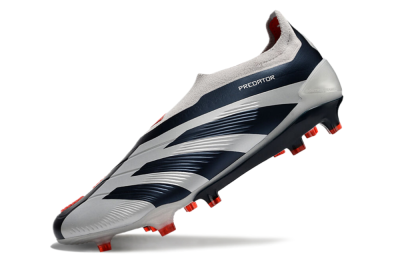Adidas Predator Accuracy+ Laceless FG Football Boots - Silver/Blue/Red