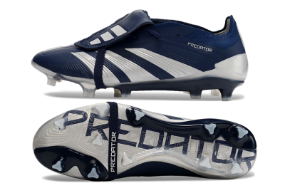 Adidas Predator Elite Foldover Tongue FG Football Boots - Blue/White/Silver
