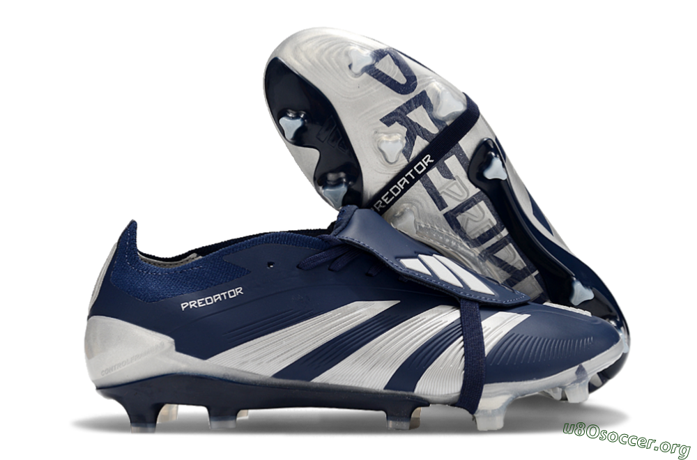 Adidas Predator Elite Foldover Tongue FG Football Boots - Blue/White/Silver 2