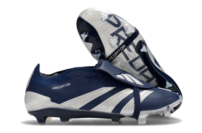 Adidas Predator Elite Foldover Tongue FG Football Boots - Blue/White/Silver