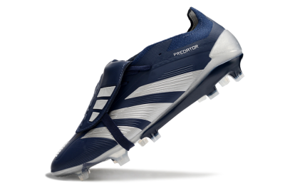Adidas Predator Elite Foldover Tongue FG Football Boots - Blue/White/Silver