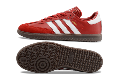 Adidas Samba Messi Indoor TF Football Shoes - Red/White/Brown