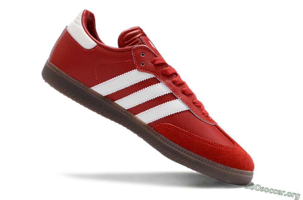 Adidas Samba Messi Indoor TF Football Shoes - Red/White/Brown 4