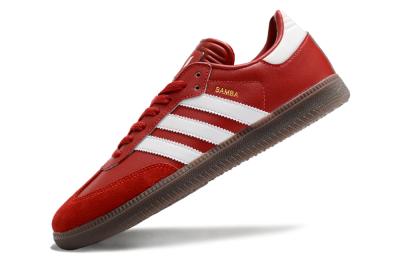 Adidas Samba Messi Indoor TF Football Shoes - Red/White/Brown