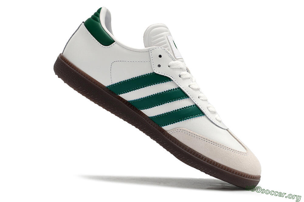 Adidas Samba Messi Indoor TF Football Shoes - Grey/White/Green 4