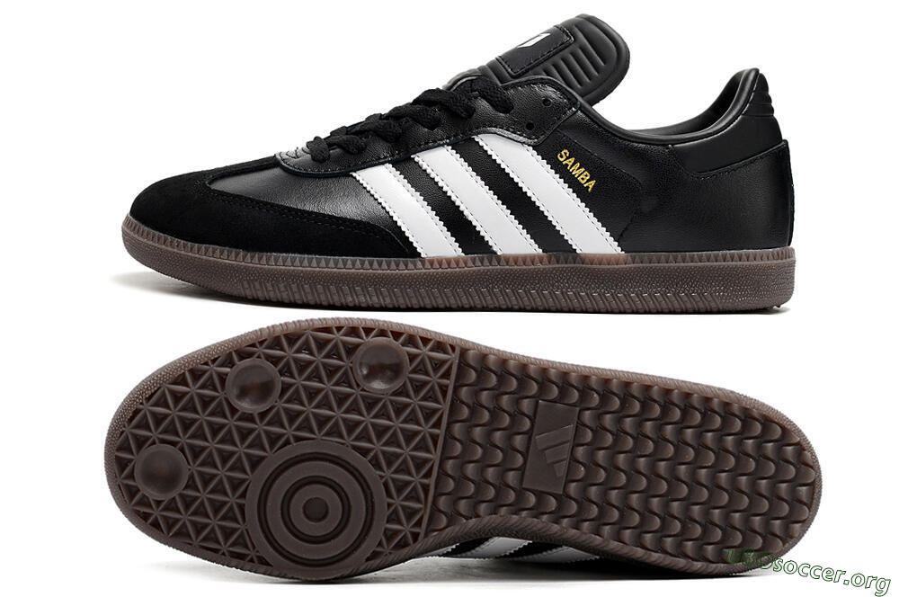 Adidas Samba Messi Indoor TF Football Shoes - Black/White/Brown 1