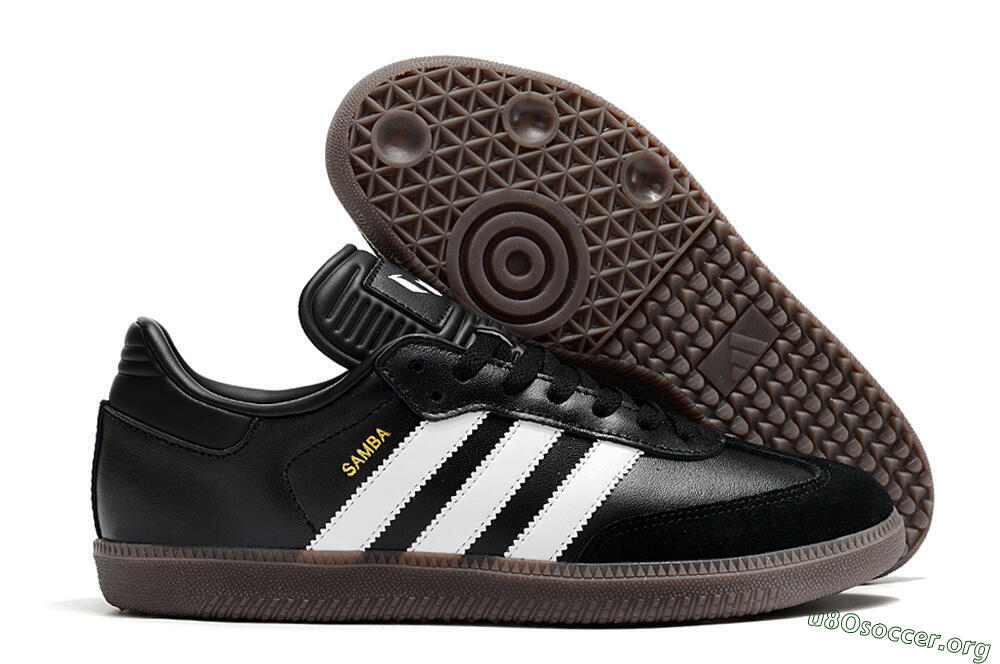 Adidas Samba Messi Indoor TF Football Shoes - Black/White/Brown 2