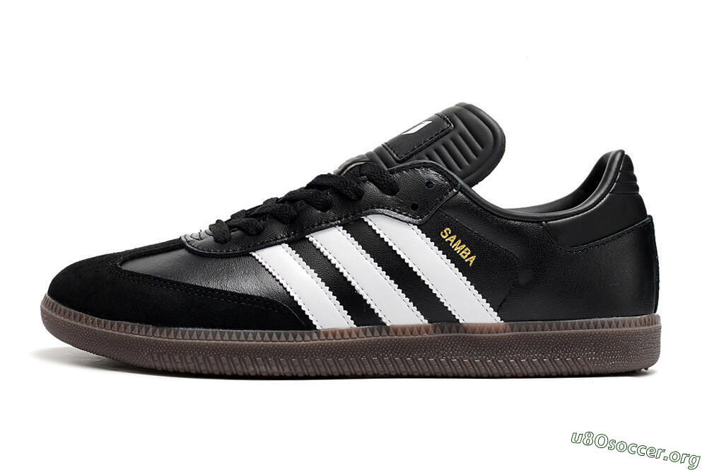 Adidas Samba Messi Indoor TF Football Shoes - Black/White/Brown 3
