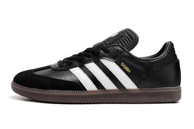 Adidas Samba Messi Indoor TF Football Shoes - Black/White/Brown