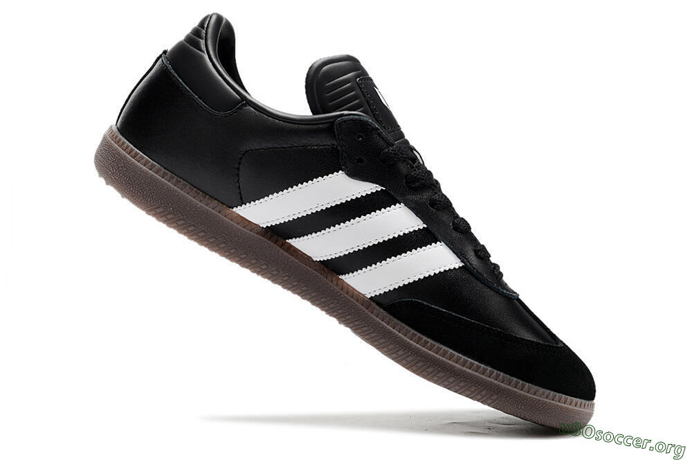 Adidas Samba Messi Indoor TF Football Shoes - Black/White/Brown 4