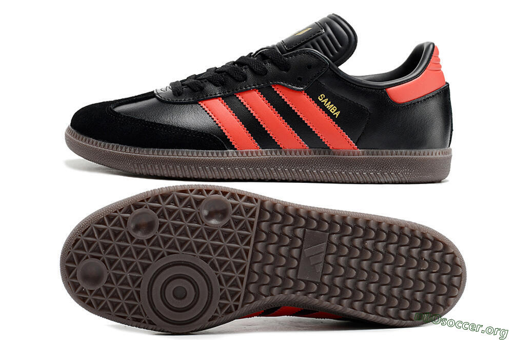 Adidas Samba Messi Indoor TF Football Shoes - Black/Red/Brown 1