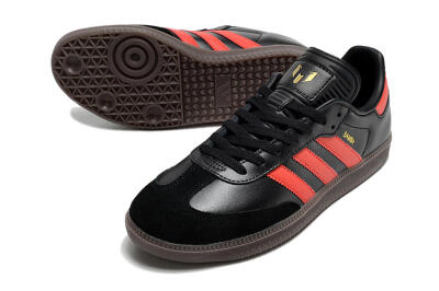 Adidas Samba Messi Indoor TF Football Shoes - Black/Red/Brown