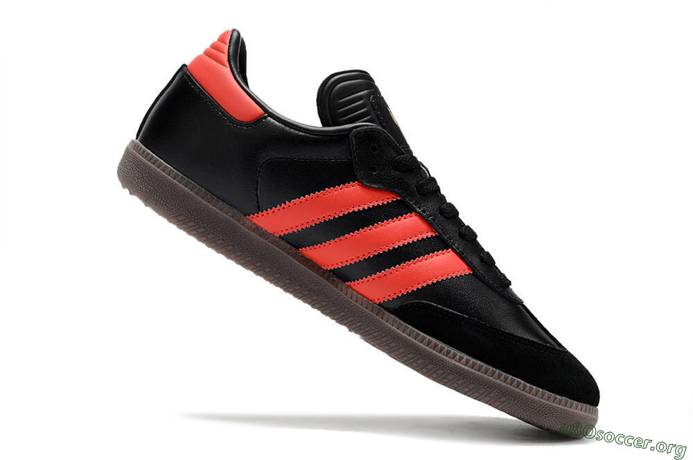 Adidas Samba Messi Indoor TF Football Shoes - Black/Red/Brown 4