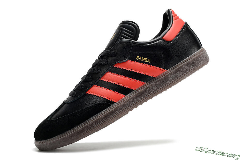 Adidas Samba Messi Indoor TF Football Shoes - Black/Red/Brown 5