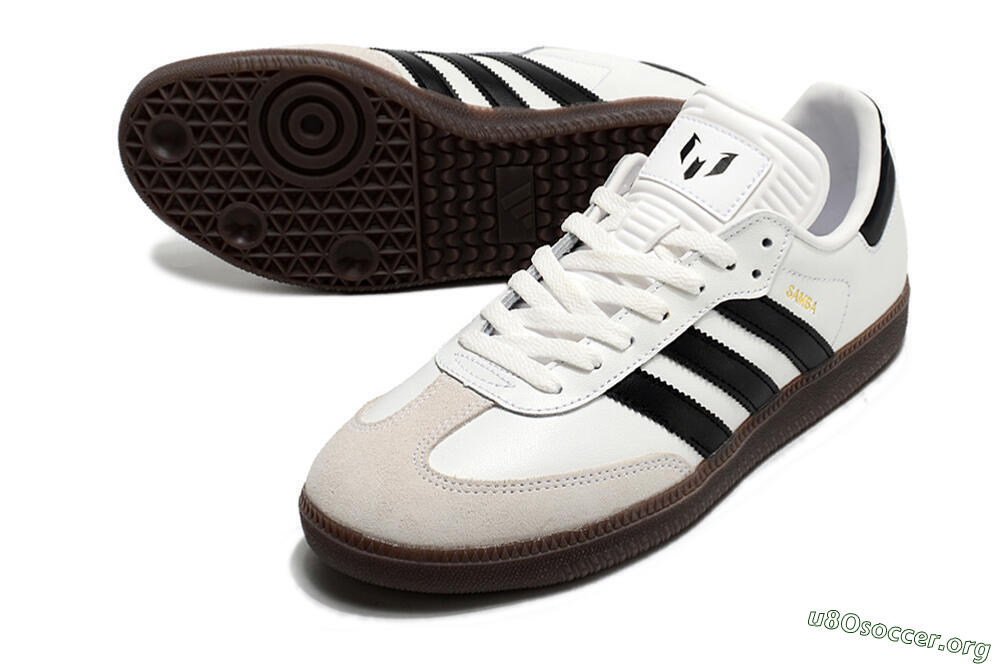 Adidas Samba Messi Indoor TF Football Shoes - Grey/White/Black 0