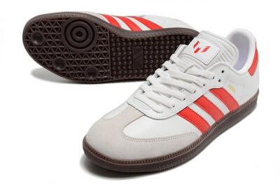 Adidas Samba Messi Indoor TF Football Shoes - Grey/White/Red