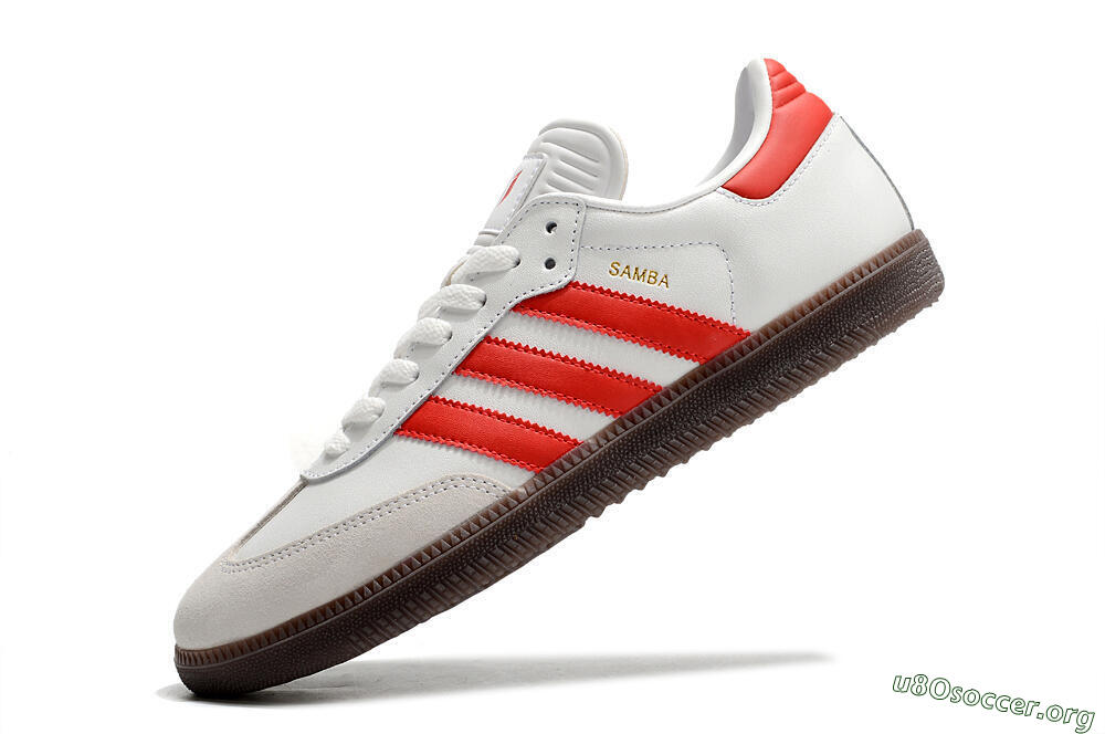 Adidas Samba Messi Indoor TF Football Shoes - Grey/White/Red 5