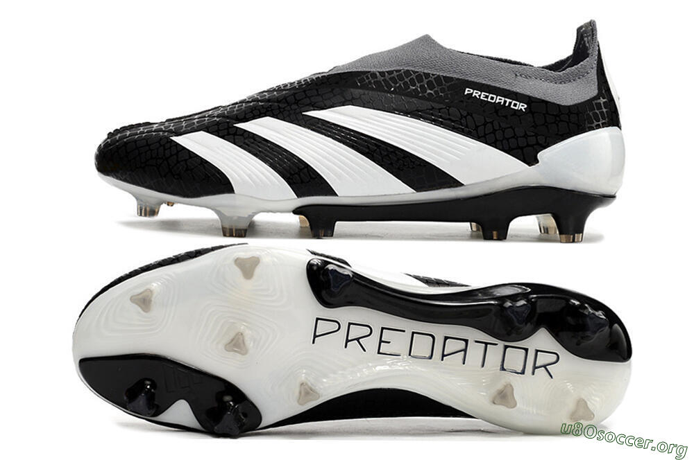 Adidas Predator Accuracy+ Laceless FG Football Boots - Black/White/Grey 1
