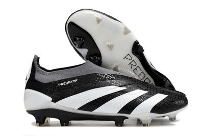 Adidas Predator Accuracy+ Laceless FG Football Boots - Black/White/Grey