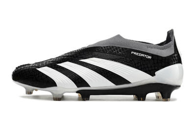Adidas Predator Accuracy+ Laceless FG Football Boots - Black/White/Grey