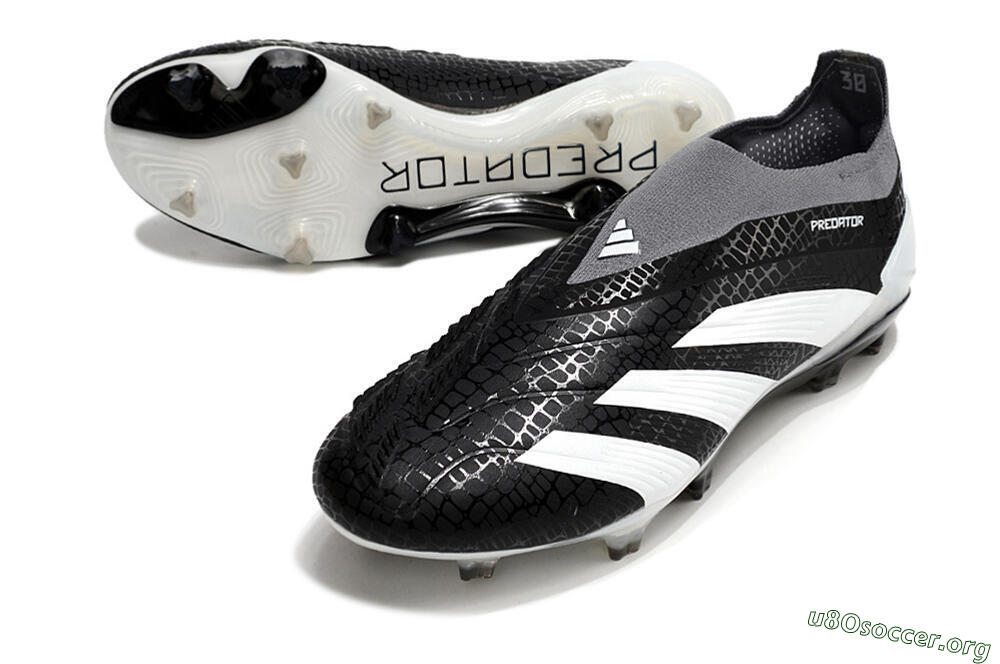 Adidas Predator Accuracy+ Laceless FG Football Boots - Black/White/Grey 0