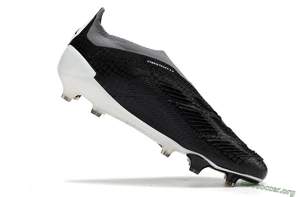 Adidas Predator Accuracy+ Laceless FG Football Boots - Black/White/Grey 4