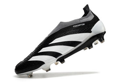 Adidas Predator Accuracy+ Laceless FG Football Boots - Black/White/Grey