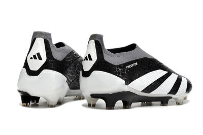 Adidas Predator Accuracy+ Laceless FG Football Boots - Black/White/Grey