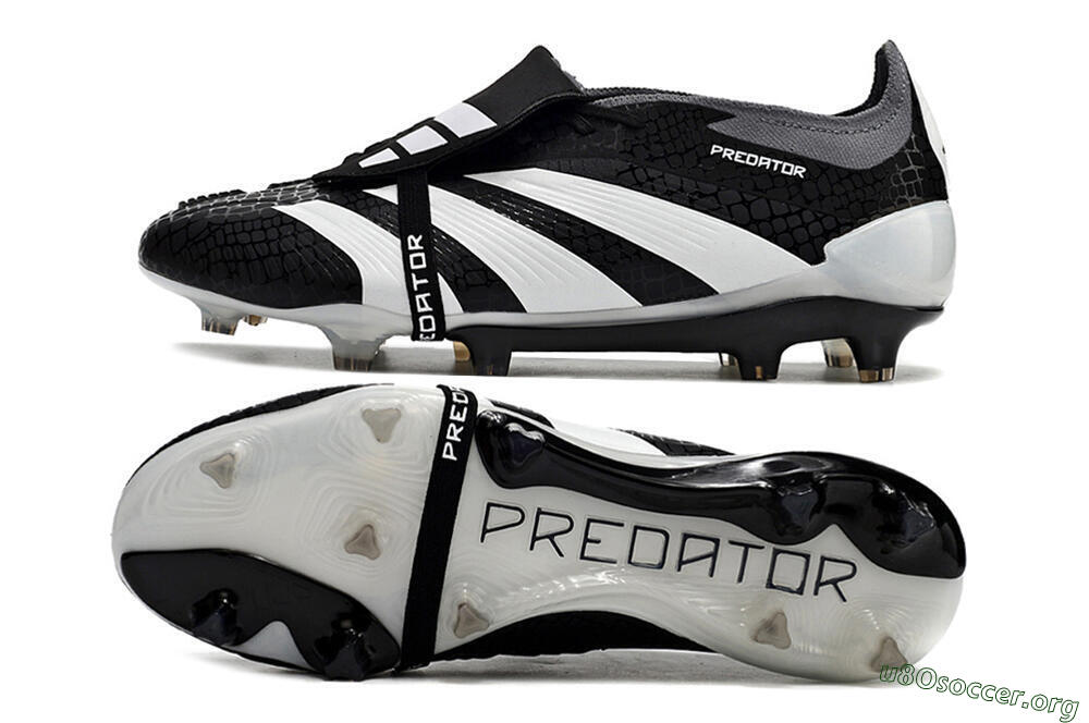Adidas Predator Elite Foldover Tongue FG Football Boots - Black/White/Grey 1