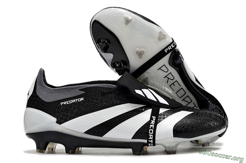 Adidas Predator Elite Foldover Tongue FG Football Boots - Black/White/Grey 2