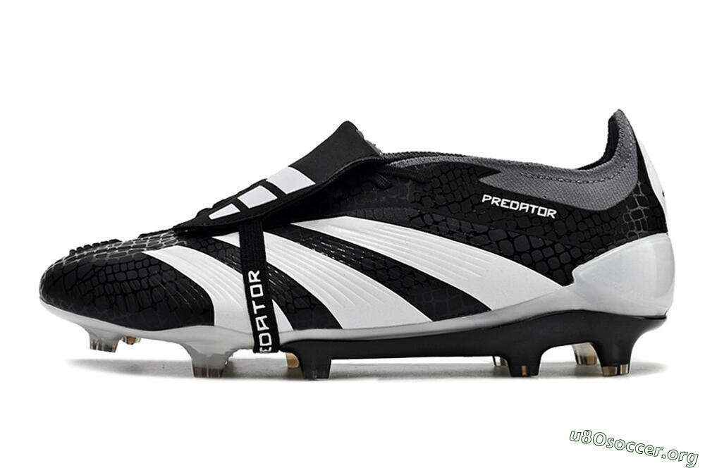 Adidas Predator Elite Foldover Tongue FG Football Boots - Black/White/Grey 3