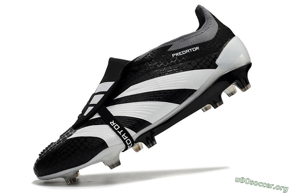 Adidas Predator Elite Foldover Tongue FG Football Boots - Black/White/Grey 5
