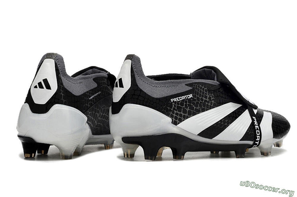 Adidas Predator Elite Foldover Tongue FG Football Boots - Black/White/Grey 6
