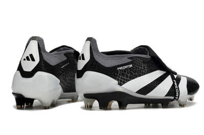 Adidas Predator Elite Foldover Tongue FG Football Boots - Black/White/Grey